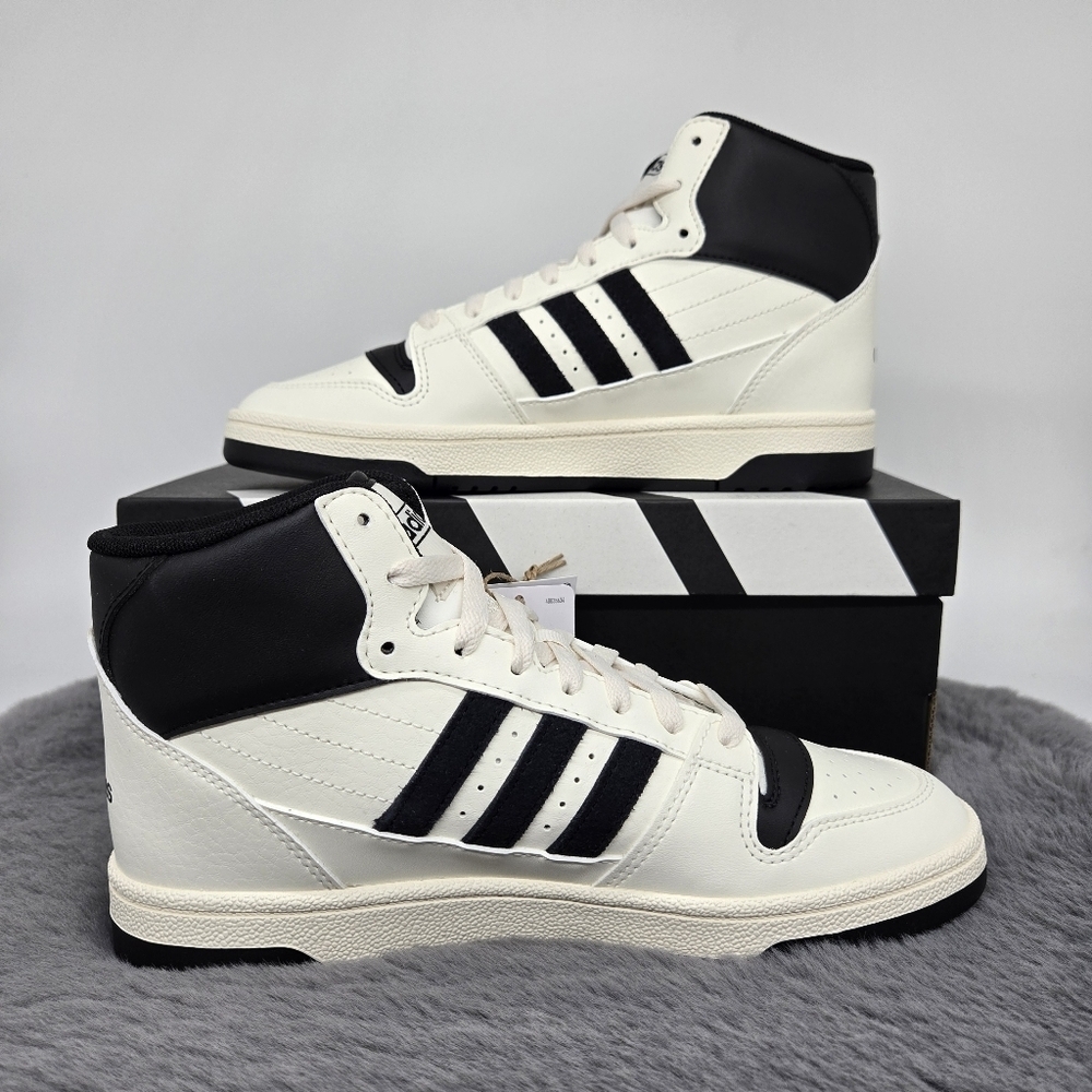 New Adidas Break Start Mid 'White Black' Women's Shoes Size 7.5 - Picture 4 of 8